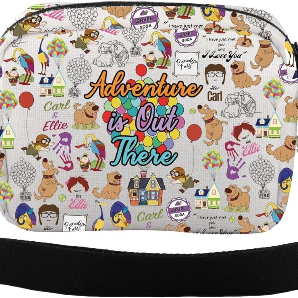 Adventure Is Out There Crossbody Bag Waterproof Polyester Travel Shoulder Bag - Picture 5 of 7